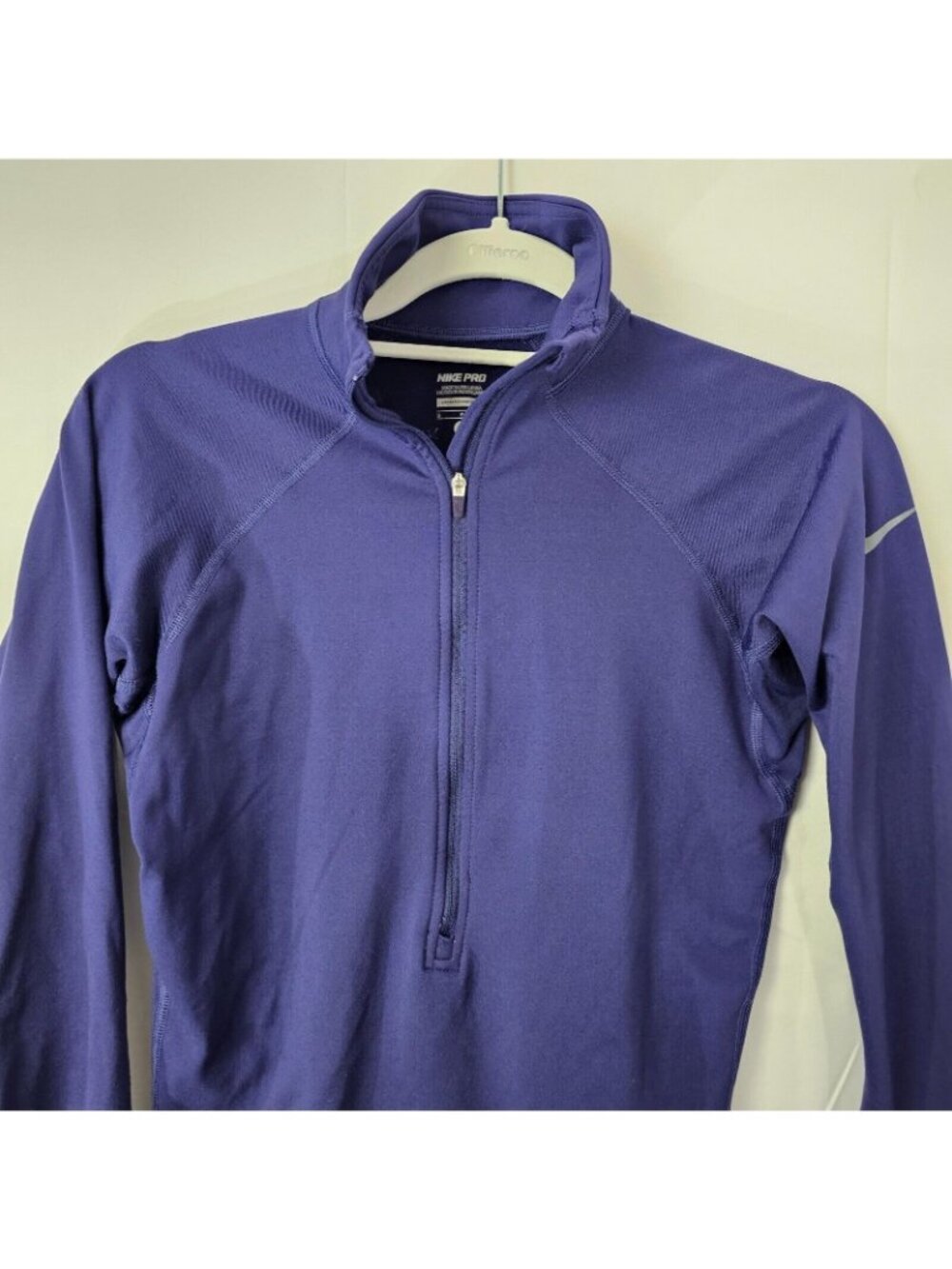 Nike Pro Sweatshirt Womens S Blue 1/2 Zip DriFit Pullover Activewear Athleisure - Picture 8 of 13